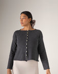Doll's Reversible Cardigan - Shadow Grey