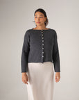 Doll's Reversible Cardigan - Shadow Grey