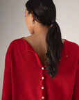 Doll's Reversible Cardigan - Cherry