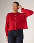 Doll's Reversible Cardigan - Cherry