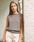 Striped Star Vest - Black and Creme