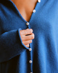 Doll's Reversible Cardigan - Azure
