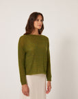 Feather Knit - Peridot Green