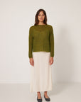 Feather Knit - Peridot Green