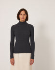 Heart Turtle Neck - Shadow Grey