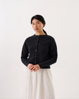 Kindred Cable Cardigan - Almost Black (Sample Color)