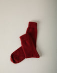 Possum Merino Socks - Crimson