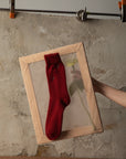 Possum Merino Socks - Crimson