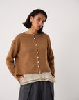 Doll's Reversible Cardigan - Brown Sugar