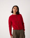 Kindred Cable Cardigan - Cherry