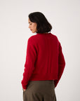 Kindred Cable Cardigan - Cherry