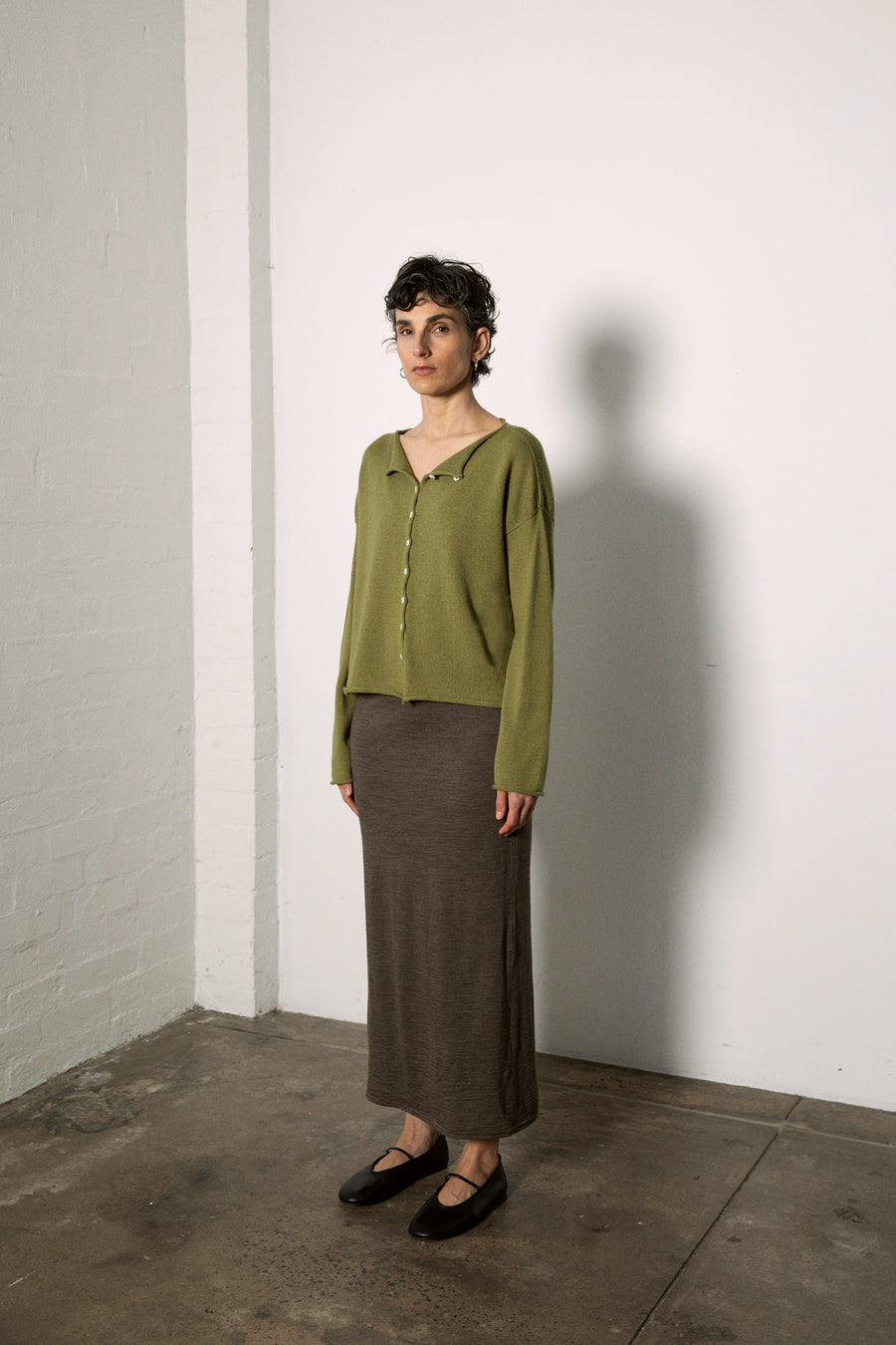 Doll's Reversible Cardigan - Peridot Green