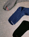 Tip Toe Knee High Sock - Black / Chestnut Trim