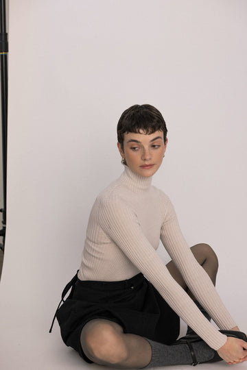 Essence Fine Turtleneck - Ivory