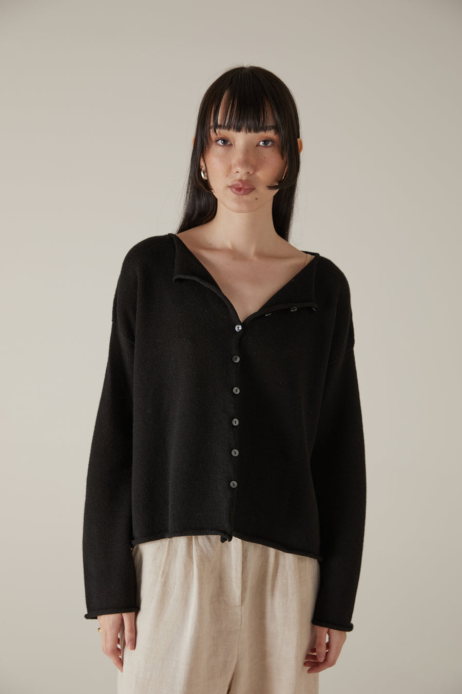 Doll's Reversible Jumper/ Cardigan - Black