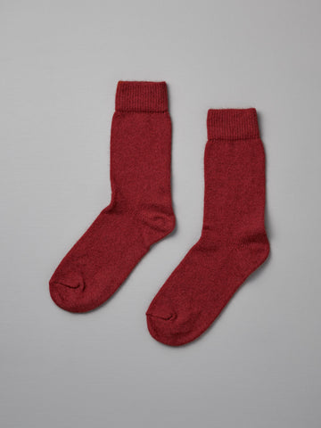 Possum Merino Socks - Crimson