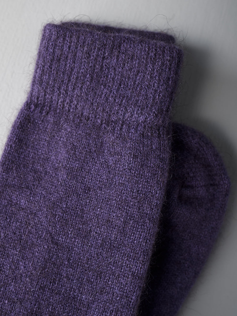 Possum Merino Socks - Grape