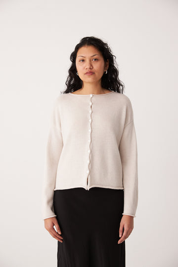 Doll's Reversible Cardigan - Ivory