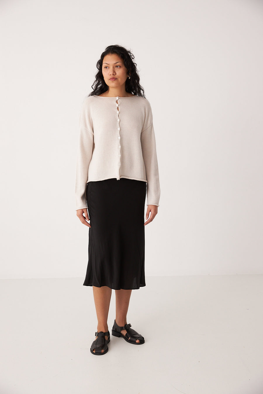 Doll's Reversible Cardigan - Ivory