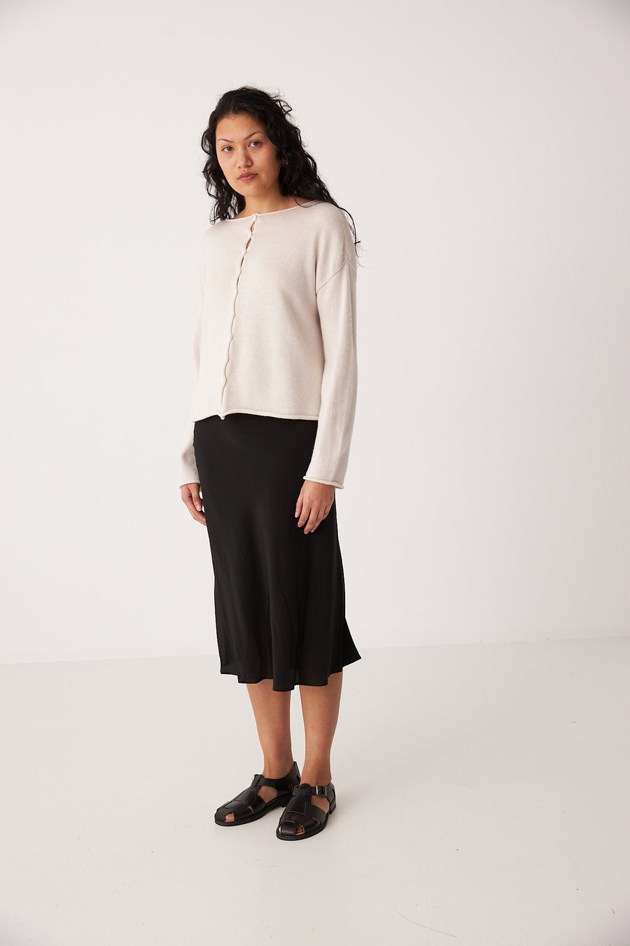 Doll's Reversible Cardigan - Ivory