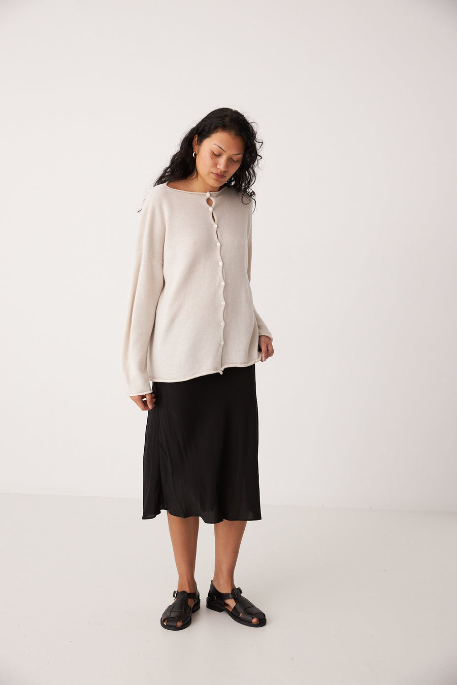 Doll's Reversible Cardigan - Ivory