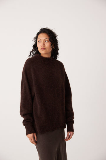 Campfire Raglan Knit - Cocoa