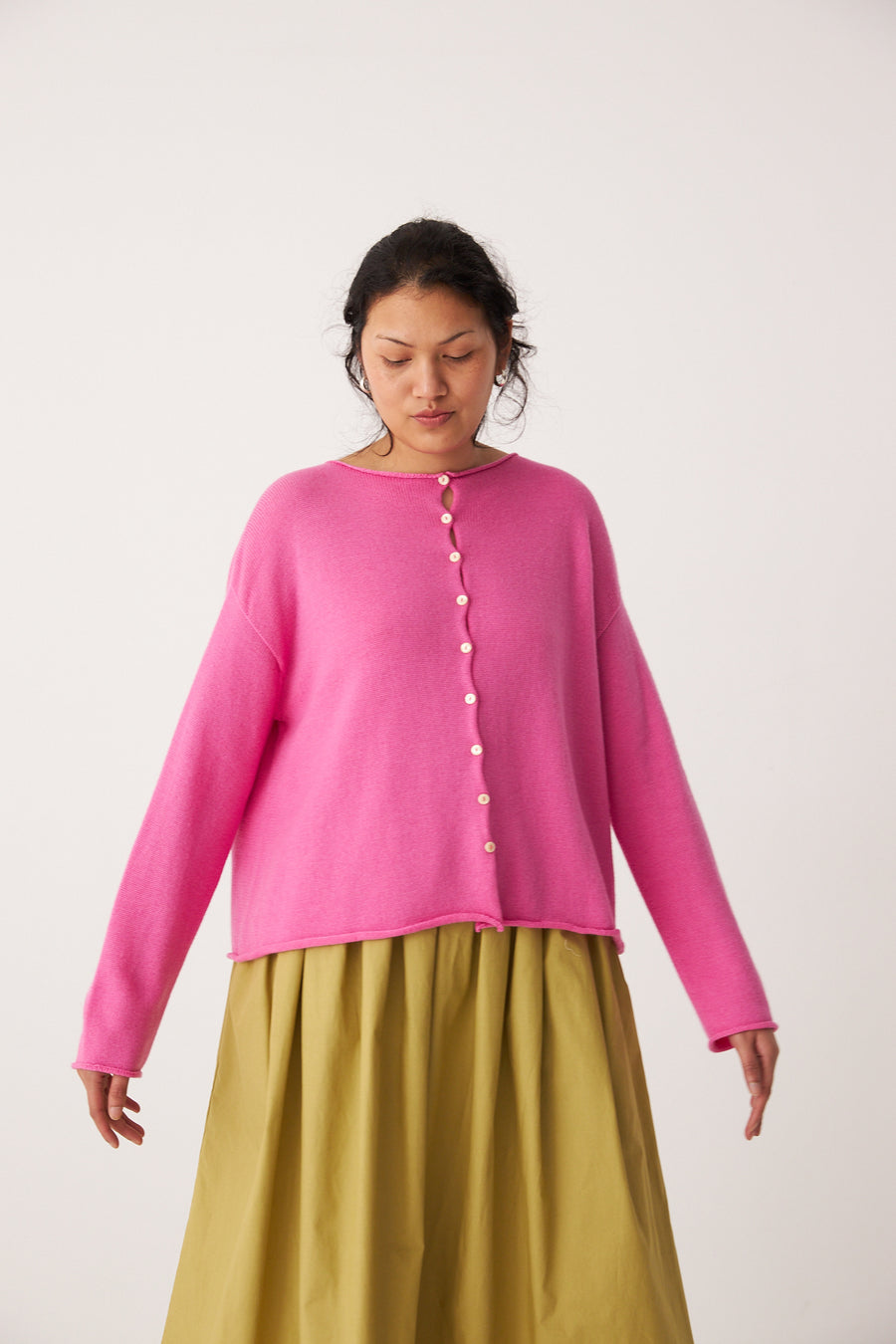 Doll's Reversible Cardigan - Rose Pink