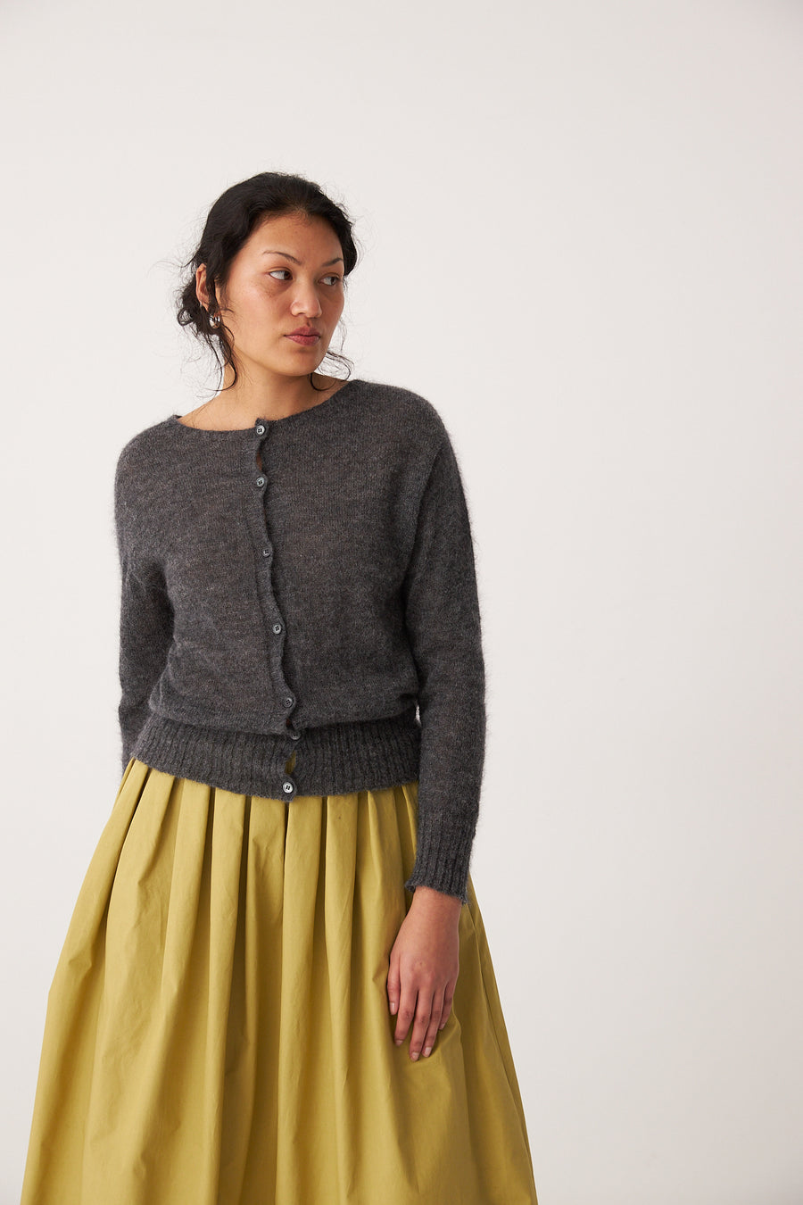 Fleur Cardigan - Shadow Grey