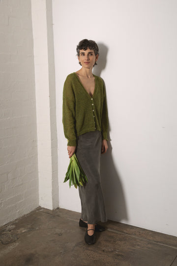 Mist Cardigan - Peridot Green