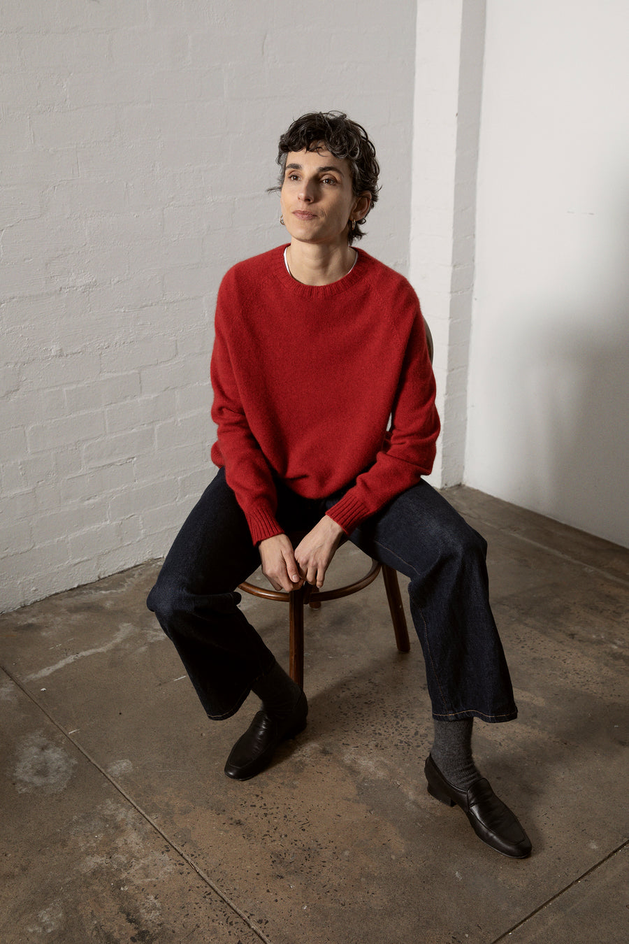 Nimbus Raglan Knit - Poppy Red