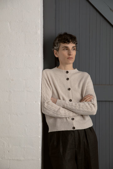 Kindred Cable Cardigan - Creme