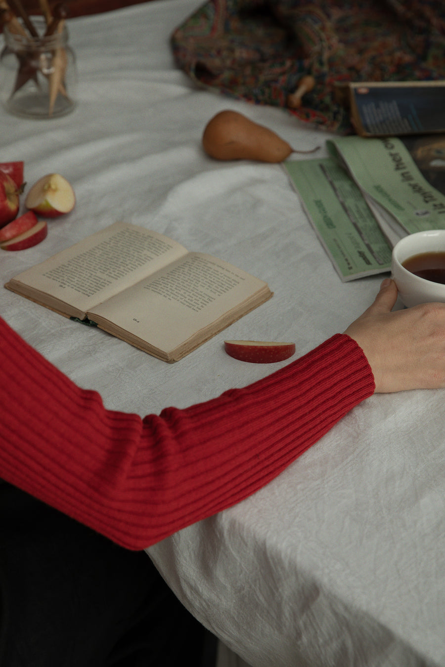 Heart Turtle Neck - Cherry