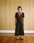 Daisy Scarf - Chestnut and Ivory Stripe