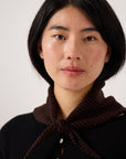 Daisy Scarf - Chestnut and Black Stripe