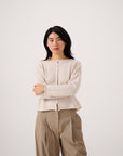 Doll's Reversible Cardigan - Ivory