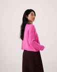 Doll's Reversible Cardigan - Rose Pink
