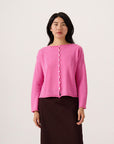 Doll's Reversible Cardigan - Rose Pink