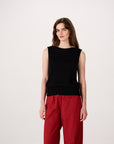 Posy Cotton Top - Black