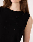 Posy Cotton Top - Black