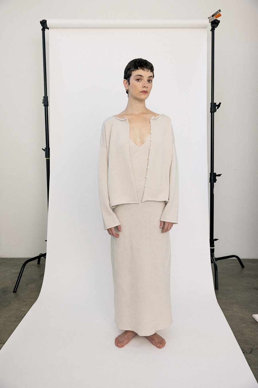 Doll's Reversible Cardigan - Ivory