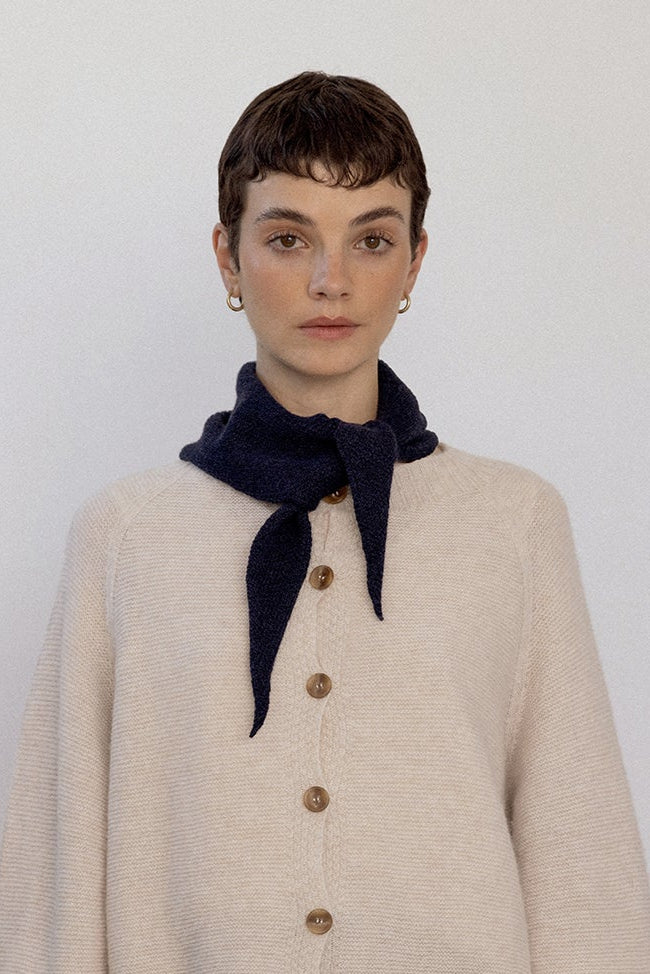 Garter Loft Cardigan - Creme