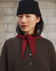 Daisy Scarf - Cherry and Chestnut Stripe