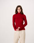 Heart Turtle Neck - Cherry
