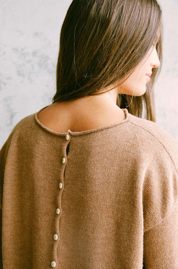 Doll's Reversible Cardigan - Brown Sugar