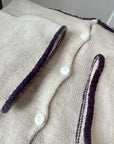 Trimmed Doll's Reversible Cardigan - Cream & Plum (Prototype)
