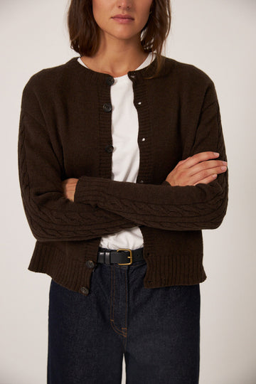 Kindred Cable Cardigan - Cocoa