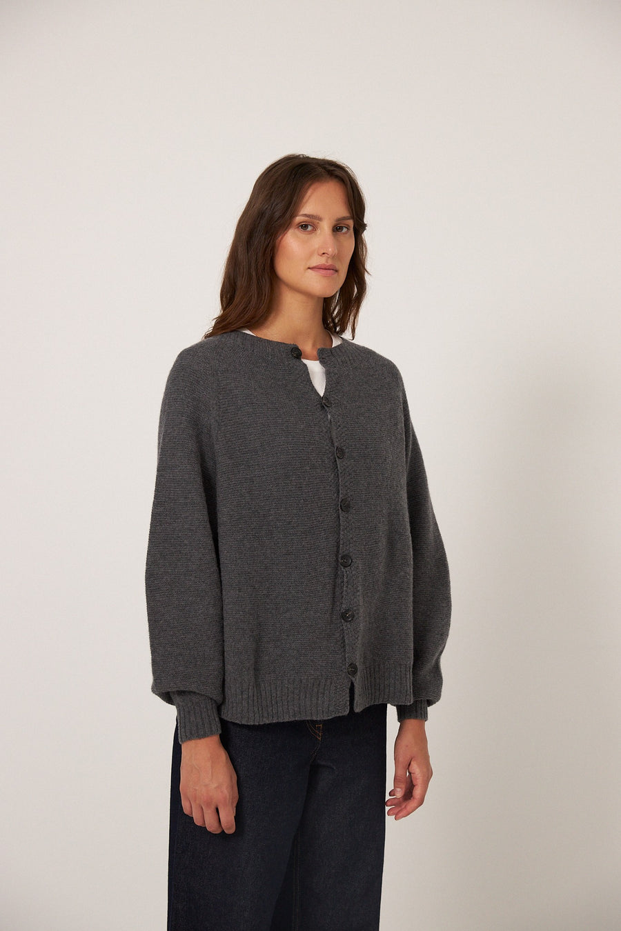 Garter Loft Cardigan - Shadow Grey