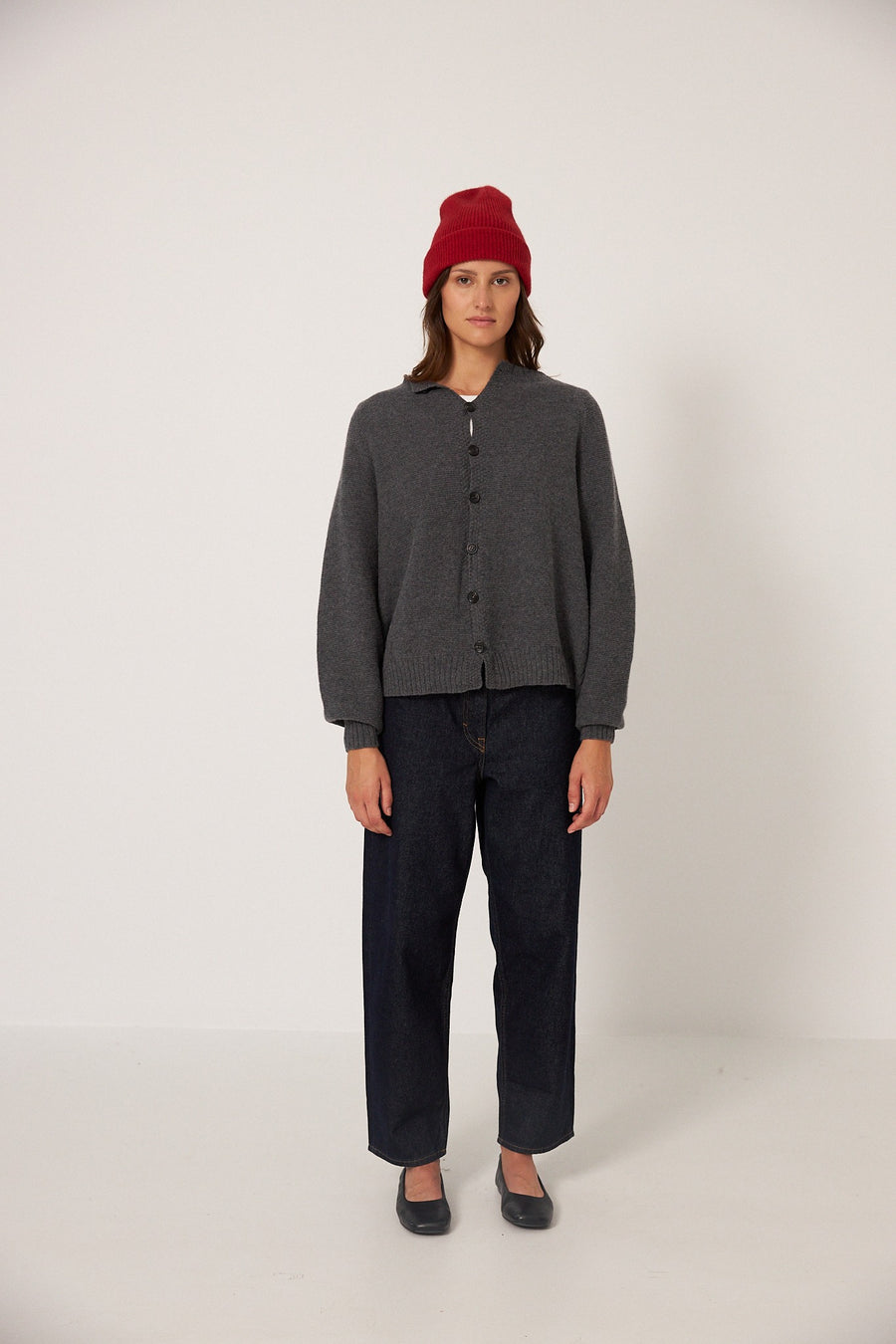 Garter Loft Cardigan - Shadow Grey
