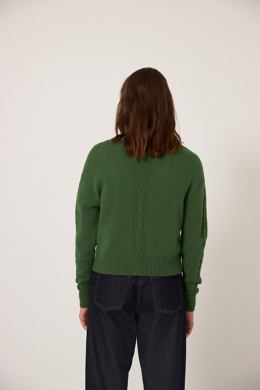 Kindred Cable Cardigan - Herb Green