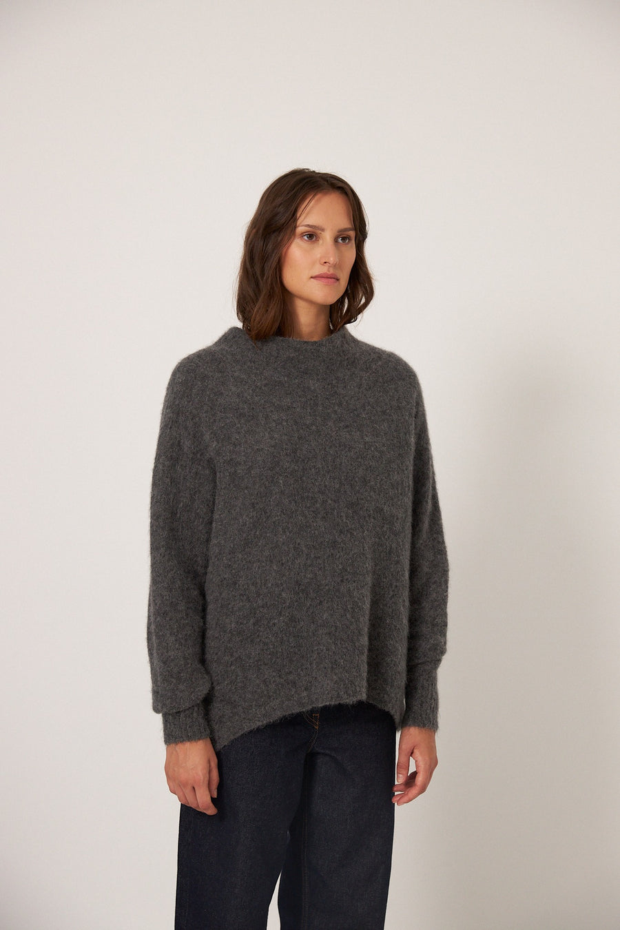 Campfire Raglan Knit - Shadow Grey